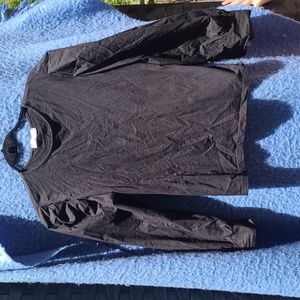 Oak &Fort black long puffed sleeve shirt